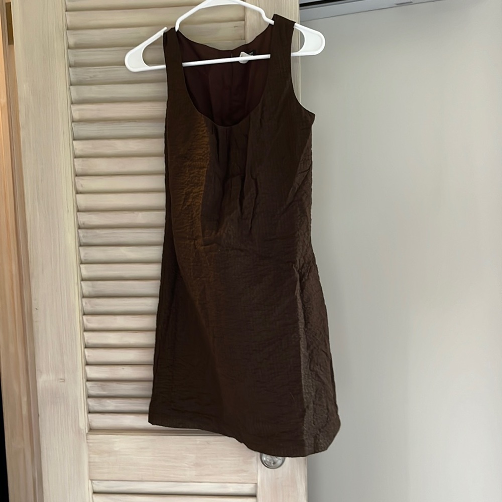 Jcrew brown size 0 gauzy shift dress